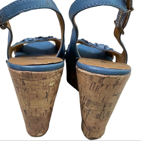 Apt. 9 Slingback Open Toe Wedge Cork Heel Sandals - Picture 6 of 10